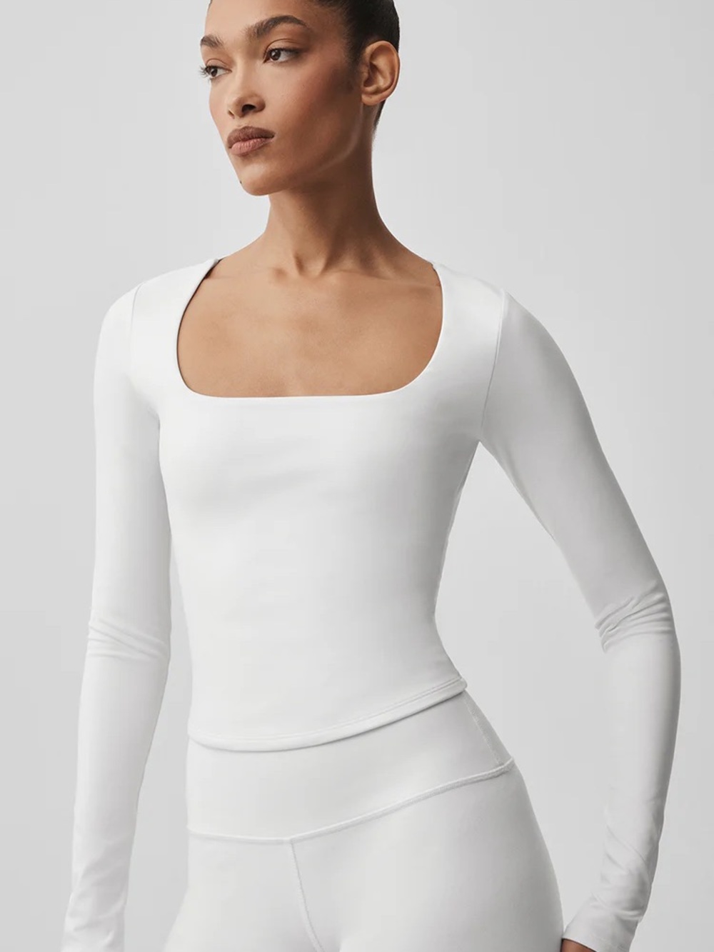 ALO Softsculpt Precision Long Sleeve in White - Small